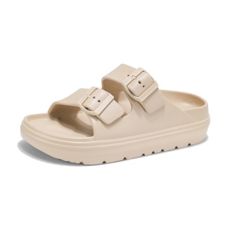 Kidmi nowe letnie platformy kapcie damskie Outdoor podwójna klamra zdobione sandały antypoślizgowe oddychające buty na plażę z miękką podeszwą