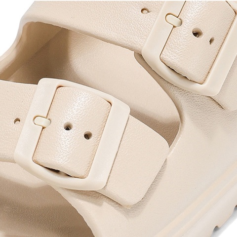 Kidmi nowe letnie platformy kapcie damskie Outdoor podwójna klamra zdobione sandały antypoślizgowe oddychające buty na plażę z miękką podeszwą