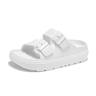 Kidmi nowe letnie platformy kapcie damskie Outdoor podwójna klamra zdobione sandały antypoślizgowe oddychające buty na plażę z miękką podeszwą