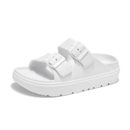 Kidmi nowe letnie platformy kapcie damskie Outdoor podwójna klamra zdobione sandały antypoślizgowe oddychające buty na plażę z miękką podeszwą