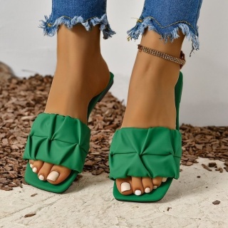 Sandały damskie modne letnie buty z kwadratową główką dla kobiet sandały na płaskim obcasie koreańskie kapcie letnie Sandalias De Mujer obuwie