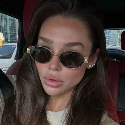 Modne owalne okulary przeciwsłoneczne damskie Trend w stylu retro Outdoor metalowe okulary przeciwsłoneczne wysokiej jakości klasyczne męskie okulary luksusowej marki gogle UV400