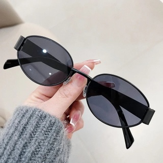 Modne owalne okulary przeciwsłoneczne damskie Trend w stylu retro Outdoor metalowe okulary przeciwsłoneczne wysokiej jakości klasyczne męskie okulary luksusowej marki gogle UV400