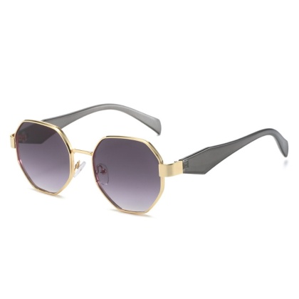Nowe okulary przeciwsłoneczne w stylu retro moda damska wielokątna metalowa rama okulary przeciwsłoneczne męskie luksusowe marki projektant dekoracyjne okulary przeciwsłoneczne Uv400