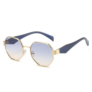 Nowe okulary przeciwsłoneczne w stylu retro moda damska wielokątna metalowa rama okulary przeciwsłoneczne męskie luksusowe marki projektant dekoracyjne okulary przeciwsłoneczne Uv400