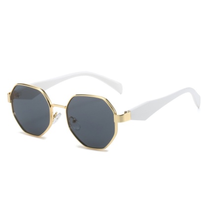 Nowe okulary przeciwsłoneczne w stylu retro moda damska wielokątna metalowa rama okulary przeciwsłoneczne męskie luksusowe marki projektant dekoracyjne okulary przeciwsłoneczne Uv400
