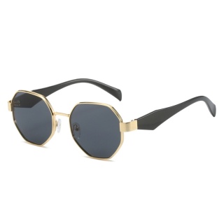 Nowe okulary przeciwsłoneczne w stylu retro moda damska wielokątna metalowa rama okulary przeciwsłoneczne męskie luksusowe marki projektant dekoracyjne okulary przeciwsłoneczne Uv400