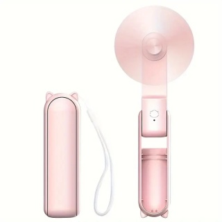 Przenośny mini wentylator, akumulator USB, 3-stopniowa regulacja prędkości, składany wentylator ręczny, odpowiedni dla kobiet, podróży, do użytku na zewnątrz