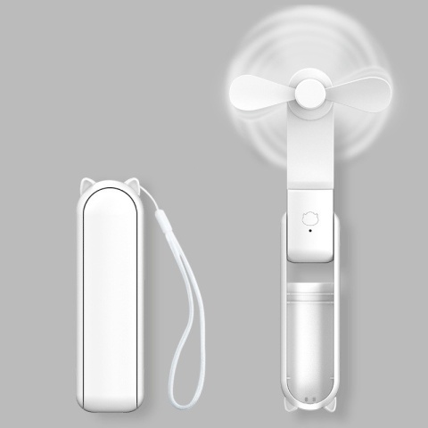 Przenośny mini wentylator, akumulator USB, 3-stopniowa regulacja prędkości, składany wentylator ręczny, odpowiedni dla kobiet, podróży, do użytku na zewnątrz