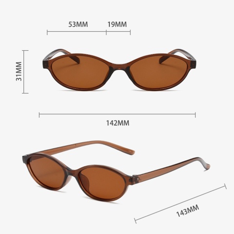 Retro okulary przeciwsłoneczne z owalną ramką moda spersonalizowane modne małe okulary przeciwsłoneczne Punk kocie oczy parasolka okulary przeciwsłoneczne