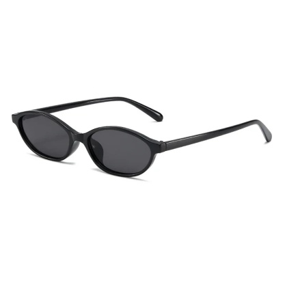 Retro okulary przeciwsłoneczne z owalną ramką moda spersonalizowane modne małe okulary przeciwsłoneczne Punk kocie oczy parasolka okulary przeciwsłoneczne