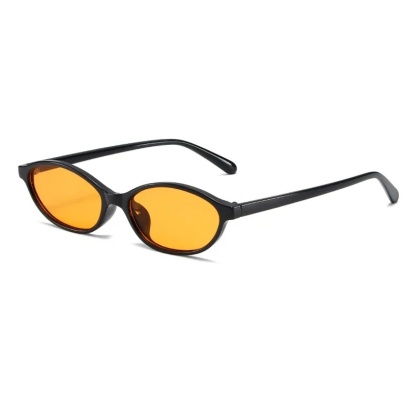 Retro okulary przeciwsłoneczne z owalną ramką moda spersonalizowane modne małe okulary przeciwsłoneczne Punk kocie oczy parasolka okulary przeciwsłoneczne