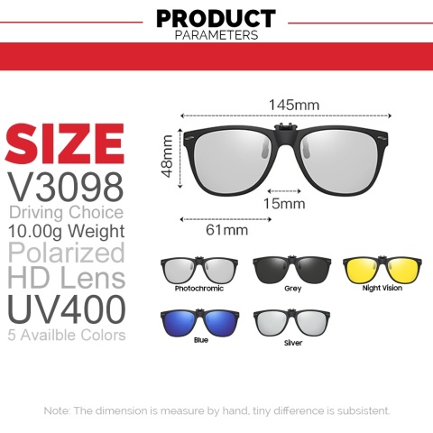 VIVIBEE męskie fotochromowe soczewki polaryzacyjne odchylane okulary przeciwsłoneczne damskie okulary przeciwsłoneczne do jazdy z klipsami 2025 popularny produkt