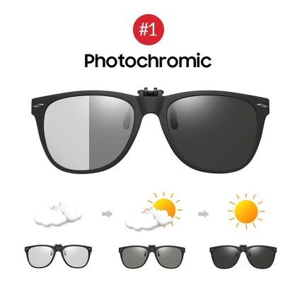 VIVIBEE męskie fotochromowe soczewki polaryzacyjne odchylane okulary przeciwsłoneczne damskie okulary przeciwsłoneczne do jazdy z klipsami 2025 popularny produkt