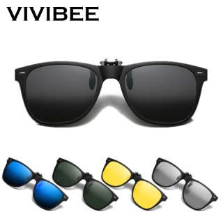 VIVIBEE męskie fotochromowe soczewki polaryzacyjne odchylane okulary przeciwsłoneczne damskie okulary przeciwsłoneczne do jazdy z klipsami 2025 popularny produkt