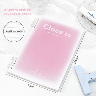 B5/A5 Notatnik z luźnymi kartkami 60 arkuszy Segregator w linie Kawaii Zestaw notatek Koreańskie artykuły papiernicze Szkolne artykuły biurowe Studenci piszą
