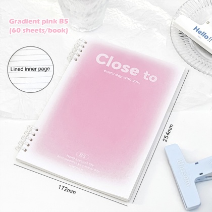 B5/A5 Notatnik z luźnymi kartkami 60 arkuszy Segregator w linie Kawaii Zestaw notatek Koreańskie artykuły papiernicze Szkolne artykuły biurowe Studenci piszą