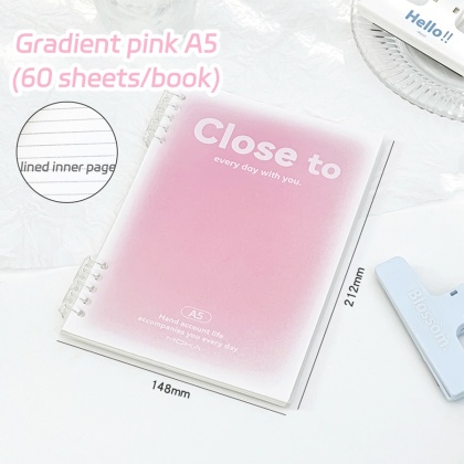 B5/A5 Notatnik z luźnymi kartkami 60 arkuszy Segregator w linie Kawaii Zestaw notatek Koreańskie artykuły papiernicze Szkolne artykuły biurowe Studenci piszą