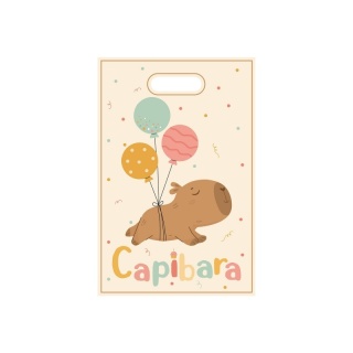 Dekoracje urodzinowe z kapybarą Balony Papierowa jednorazowa zastawa stołowa Kubek Talerz Baby Shower Dzieci Śliczne akcesoria imprezowe z kapybarą Zabawki