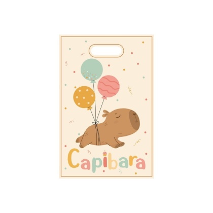 Dekoracje urodzinowe z kapybarą Balony Papierowa jednorazowa zastawa stołowa Kubek Talerz Baby Shower Dzieci Śliczne akcesoria imprezowe z kapybarą Zabawki
