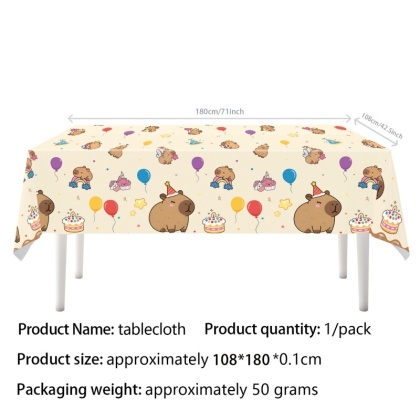 Dekoracje urodzinowe z kapybarą Balony Papierowa jednorazowa zastawa stołowa Kubek Talerz Baby Shower Dzieci Śliczne akcesoria imprezowe z kapybarą Zabawki