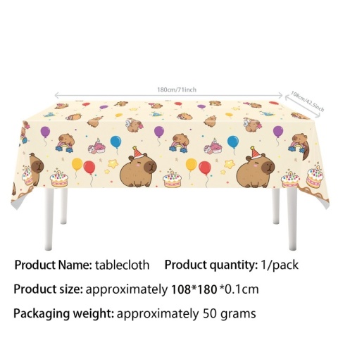 Dekoracje urodzinowe z kapybarą Balony Papierowa jednorazowa zastawa stołowa Kubek Talerz Baby Shower Dzieci Śliczne akcesoria imprezowe z kapybarą Zabawki