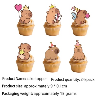 Dekoracje urodzinowe z kapybarą Balony Papierowa jednorazowa zastawa stołowa Kubek Talerz Baby Shower Dzieci Śliczne akcesoria imprezowe z kapybarą Zabawki