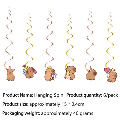 Dekoracje urodzinowe z kapybarą Balony Papierowa jednorazowa zastawa stołowa Kubek Talerz Baby Shower Dzieci Śliczne akcesoria imprezowe z kapybarą Zabawki