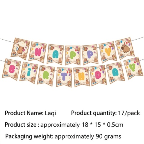 Dekoracje urodzinowe z kapybarą Balony Papierowa jednorazowa zastawa stołowa Kubek Talerz Baby Shower Dzieci Śliczne akcesoria imprezowe z kapybarą Zabawki