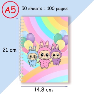 Notatnik spiralny A5, notes do pisania, uroczy zwierzak, designerski, modny, akcesoria odzieżowe, prezent na przyjęcie urodzinowe, artykuły papiernicze.