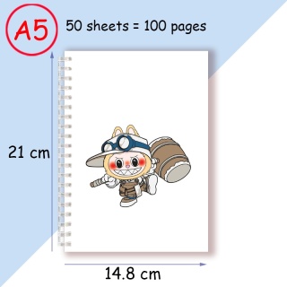 Notatnik spiralny A5, notes do pisania, uroczy zwierzak, designerski, modny, akcesoria odzieżowe, prezent na przyjęcie urodzinowe, artykuły papiernicze.