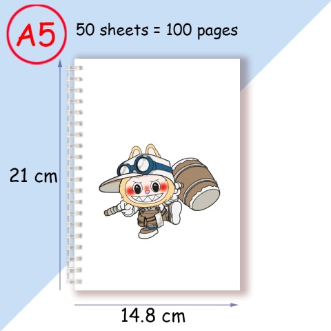 Notatnik spiralny A5, notes do pisania, uroczy zwierzak, designerski, modny, akcesoria odzieżowe, prezent na przyjęcie urodzinowe, artykuły papiernicze.