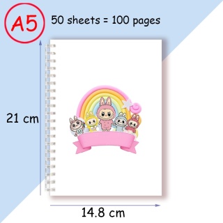 Notatnik spiralny A5, notes do pisania, uroczy zwierzak, designerski, modny, akcesoria odzieżowe, prezent na przyjęcie urodzinowe, artykuły papiernicze.