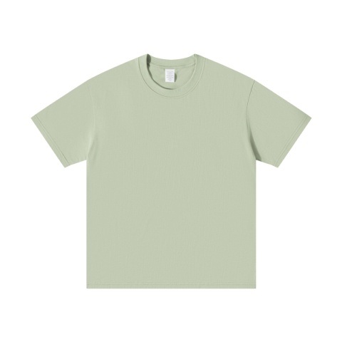 Ciężki t-shirt z okrągłym dekoltem z czystej bawełny z krótkim rękawem luźny jednolity kolor biały t-shirt męski i damski dolna koszula jednolity kolor