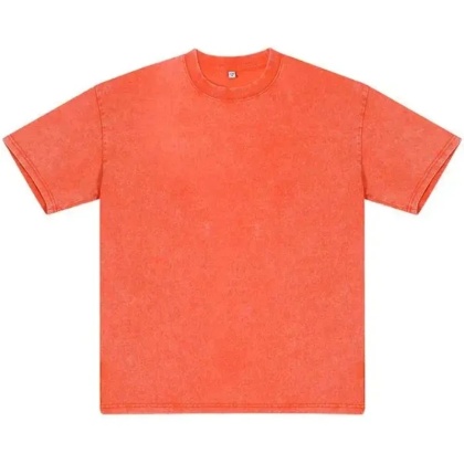 Męska damska koszulka z krótkim rękawem w stylu retro American Style, ciężka, jednolita, letnia, modna, sprana, postarzana, oversize.