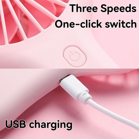 Nowy ręczny wentylator z ładowaniem Mini USB - przenośny, kreatywny design do użytku domowego, biurowego i na zewnątrz