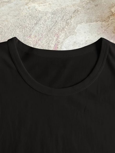 T-shirt z nadrukiem kota, krótkim rękawem i okrągłym dekoltem, swobodny top na letnią i wiosenną odzież damską